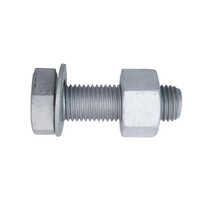 Gi Bolt Nut With 2 Washers - Color: Silver