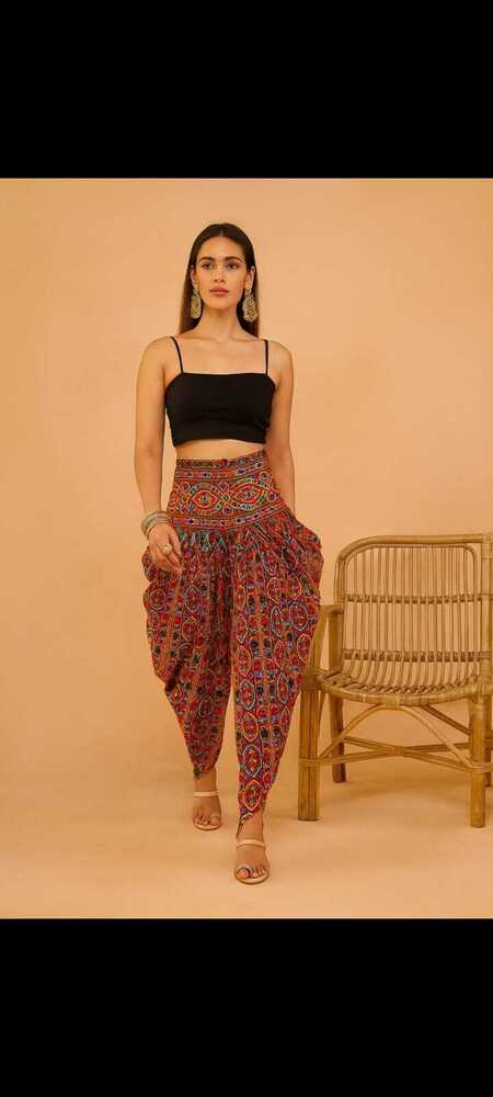 Full Work Dhoti Free Size - Feature: Washable