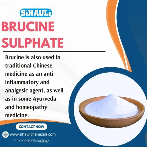 Brucine Sulphate Manufacturers, Suppliers, Exporters - Powder Form, CAS No. 60583-39-3, Purity 98%, Technical Grade, Heptahydrate