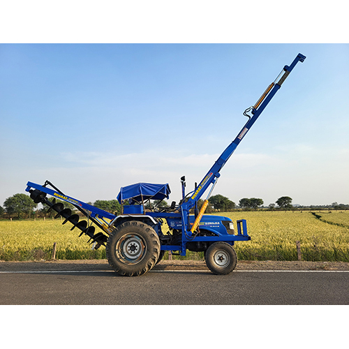 Pole Erection Machine With Tractor