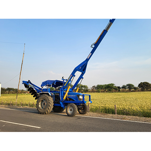 Pole Erection Machine With Tractor