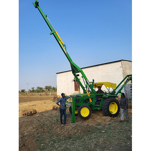 Ms Tractor Post Hole Digger - Mild Steel Construction, 10 Hp Diesel Power, Green Color, Gear Drive, Electric Start | Versatile Tool For Agriculture And Digging Needs