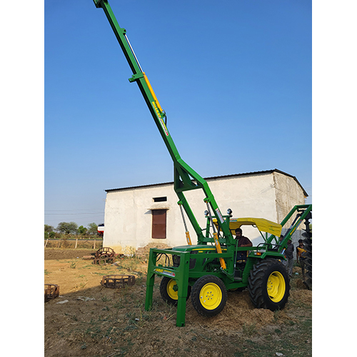 Ms Tractor Post Hole Digger - Mild Steel Construction, 10 Hp Diesel Power, Green Color, Gear Drive, Electric Start | Versatile Tool For Agriculture And Digging Needs