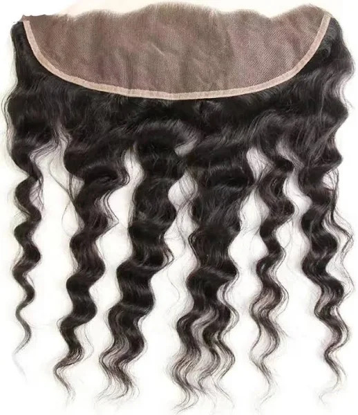 Deep Wave Frontal 13x6 Swiss Lace Sew In Weave Human Hair Extensions 60gm