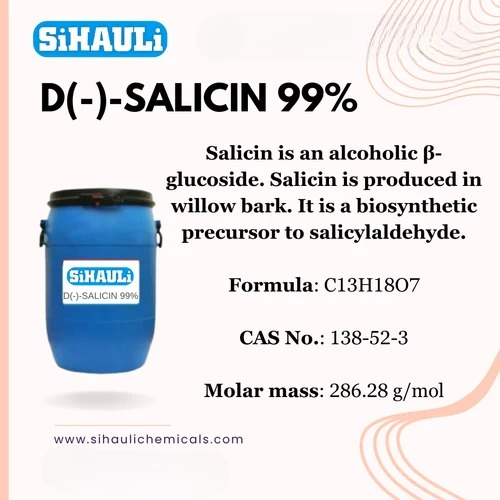 D (-)-Salicin 99% Manufacturers, Suppliers, Exporters From Vasai Mumbai India