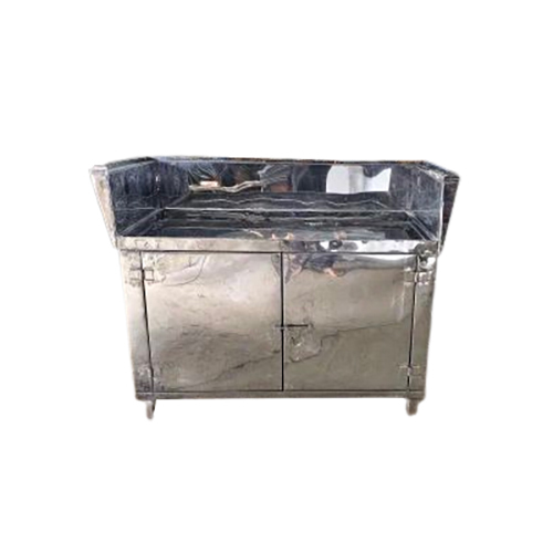 Stainless Steel Tea Table - Color: Silver