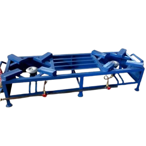 Mild Steel Two Burner Gas Stove - Ignition Type: Manual