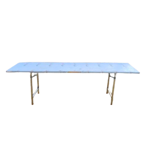 Stainless Steel 304 Folding Dining Table - Color: Silver