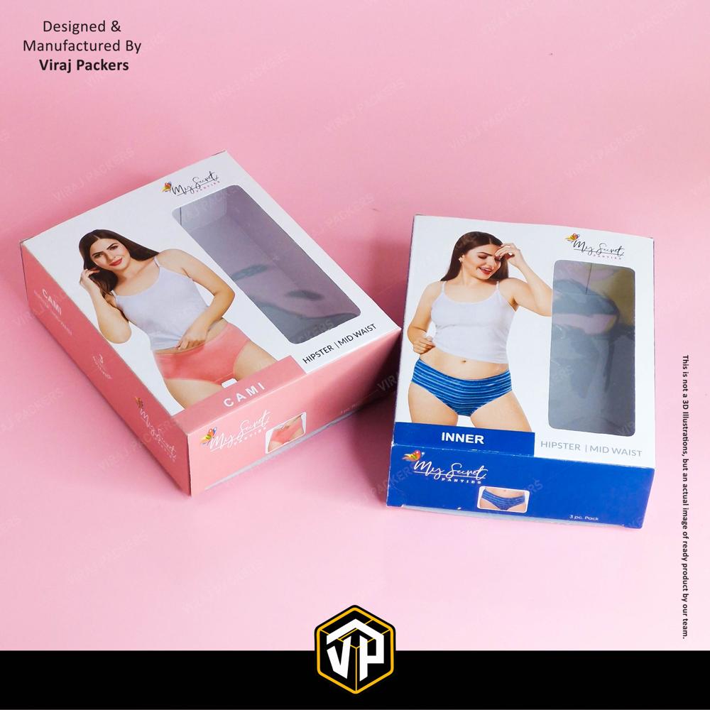 Undergarments Packaging Boxes - Finishing: Glossy Lamination