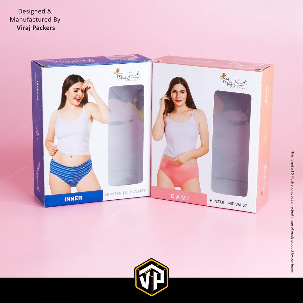 Undergarments Packaging Boxes - Finishing: Glossy Lamination