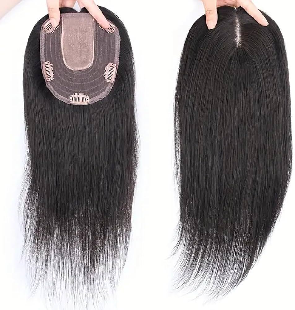 Standard Quality Natural Color Human Hair Silk Base Toppers Available in Size 4*4,5*5,6*7