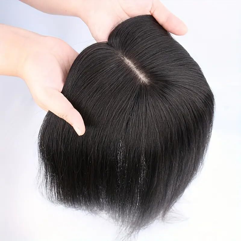 Standard Quality Natural Color Human Hair Silk Base Toppers Available in Size 4*4,5*5,6*7