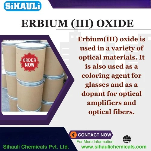 Erbium (III) oxide Manufacturers, Suppliers, Exporters From Vasai Mumbai India