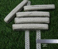 Whit Designer For Garment Lace - 9 Mtr, 1 Inch | Fancy Lace, Cut Work Embroidered, One Sided, Decoration Material: Sequins, Unique Border Design