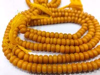 Natural Yellow Mustard Quartz Rondelle Plain smooth 8mm