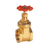 Brass Gate Valve - 15 Bar Pressure Rating, Sizes 0.6 - 2.0 Inches | Polished Surface For Industrial Water Applications