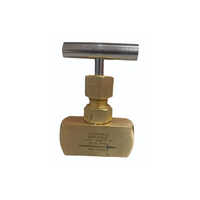 Brass Needle Valve - 3 Inch, Polished Silver Finish | Medium Pressure, Manual Operation, Durable Brass Construction For Water Flow Control