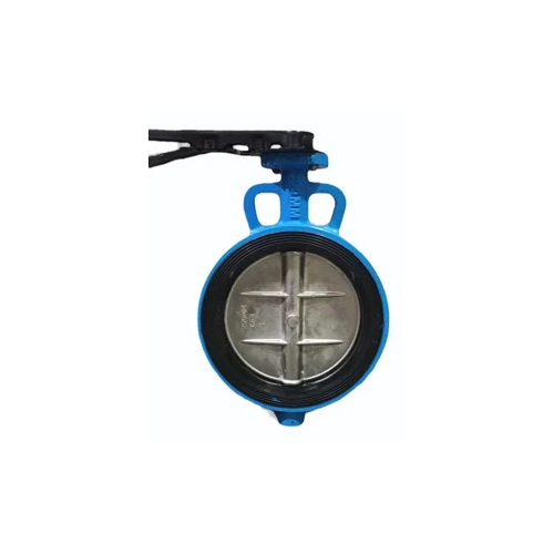 Cast Iron Butterfly Valve - Color: Blue