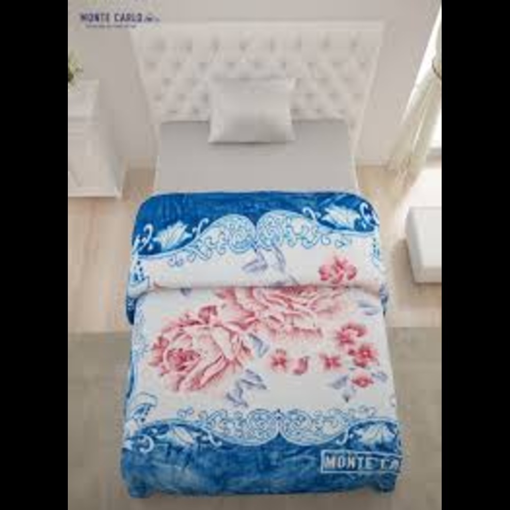 1300gram Single Mink Blanket - 150x220cm, 100% Polyester | Assorted Printed, Fleece Fabric, Hemmed Edges, For Home & Travel Use
