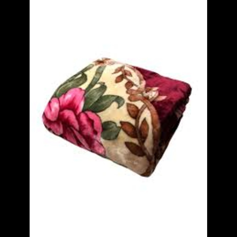 1500gram Single Mink Blanket - 100% Polyester, 150x220cm, Assorted Print | Hemmed Edges, Fleece Fabric, Ideal For Home And Military Use