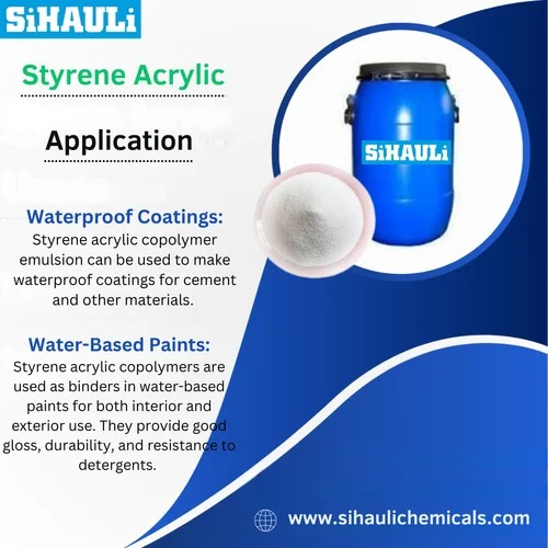 Styrene Acrylic Copolymer Emulsion - 20L, White Color, High Gloss Finish, Excellent Pigment Binding, Low Maintenance, UV & Water Resistant Coatings