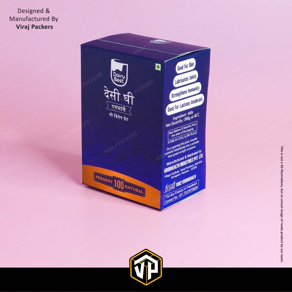 Ghee Packaging Boxes - Material: Paper