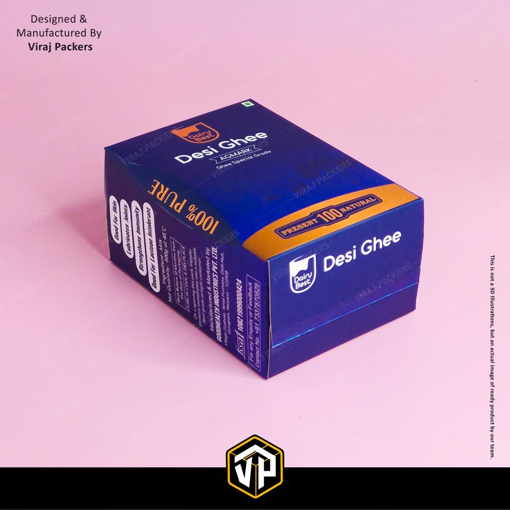 Ghee Packaging Boxes - Material: Paper