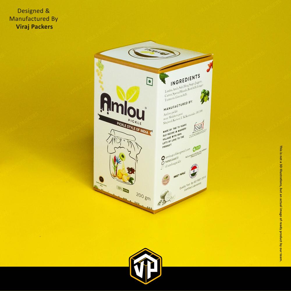 Achar Packaging Boxes - Finishing: Glossy Lamination