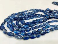 Natural Kyanite Oval Plain Smooth Gemstone Beads Sold per strand 8 Inches