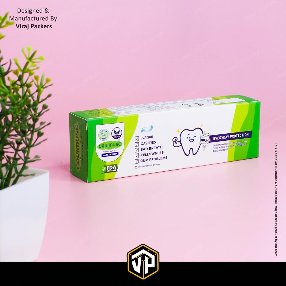 Customize Toothpaste Box - Finishing: Glossy Lamination