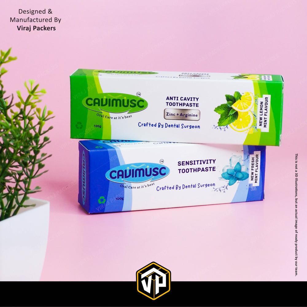 Customize Toothpaste Box - Finishing: Glossy Lamination