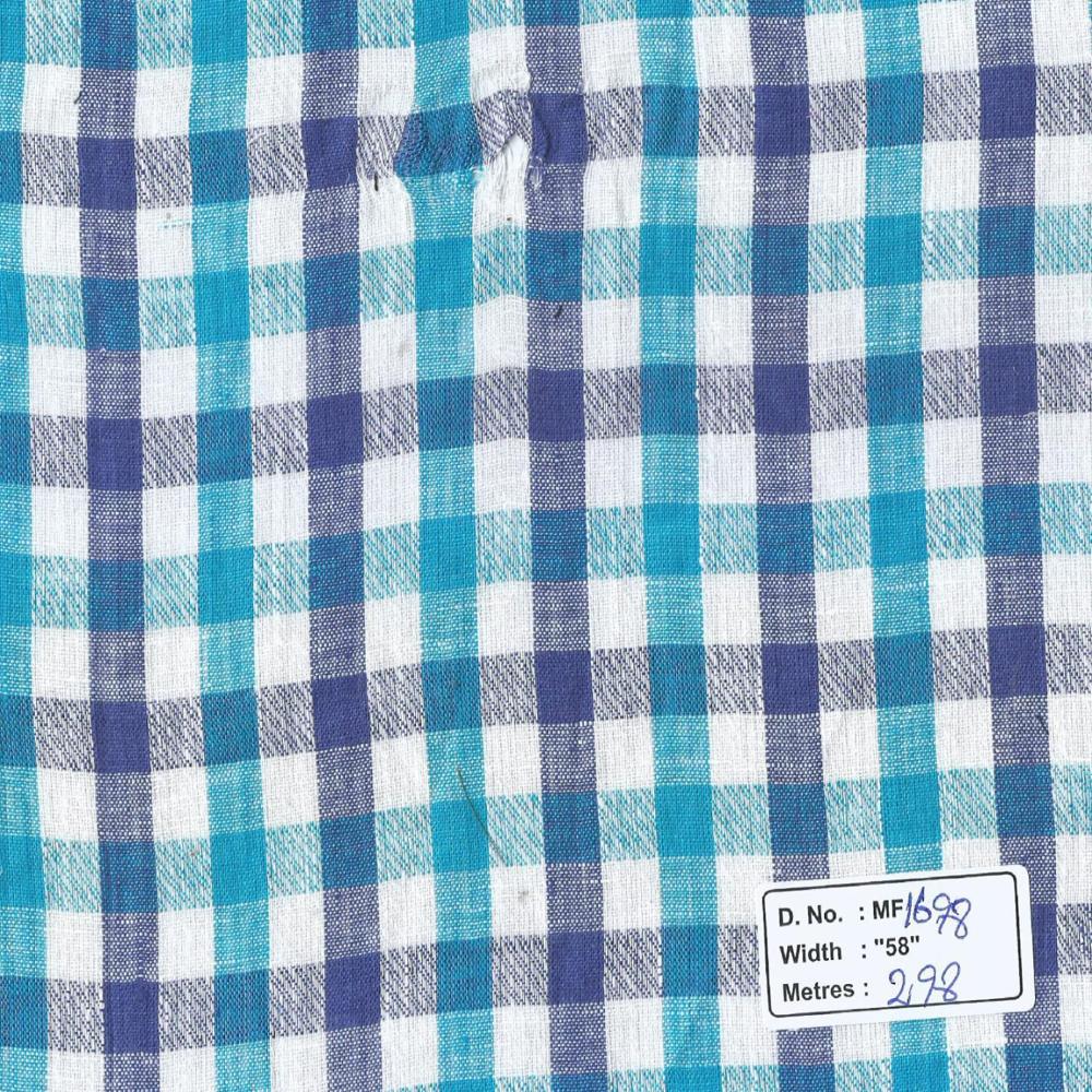 100% Cotton Linen Checks Stripes Plain