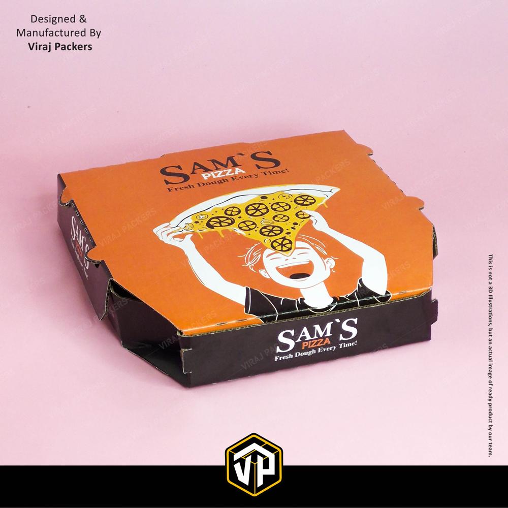 Diamond Shape Pizza Box - Finishing: Glossy Lamination