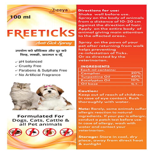 Freeticks Herbal Non Toxic Anti-Tick Spray