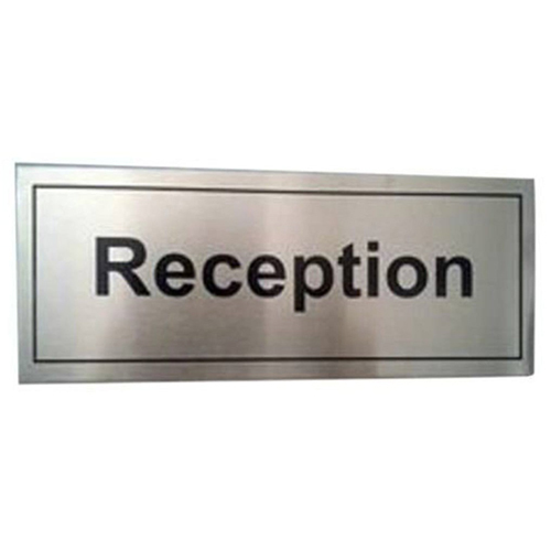 Rectangle Reception Stainless Steel Name Plate - Application: Commercial