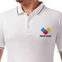 Embroidered T-shirts With Polo Necks - Color: Multicolor