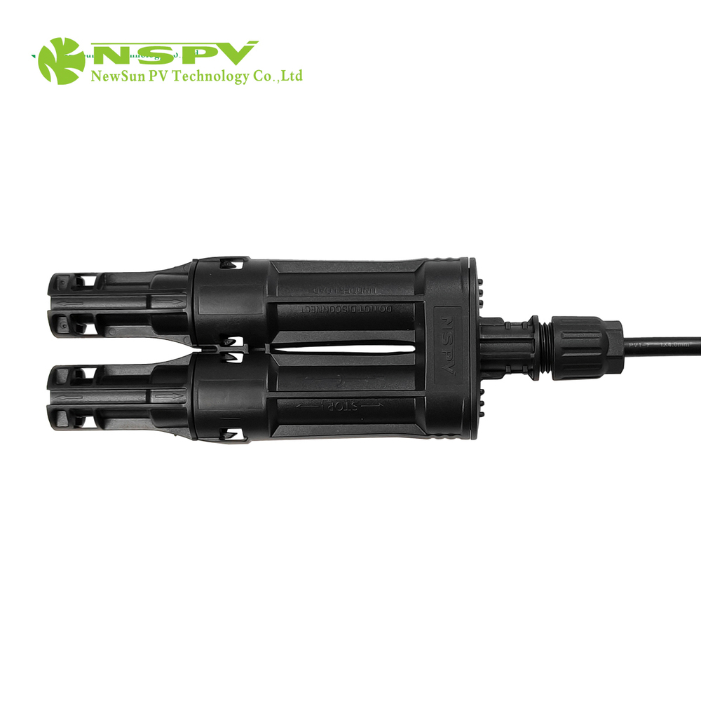Ip68 Pv Solar Branch Fuse Connector Inline Fuse 2 Male To 1 Cable Type