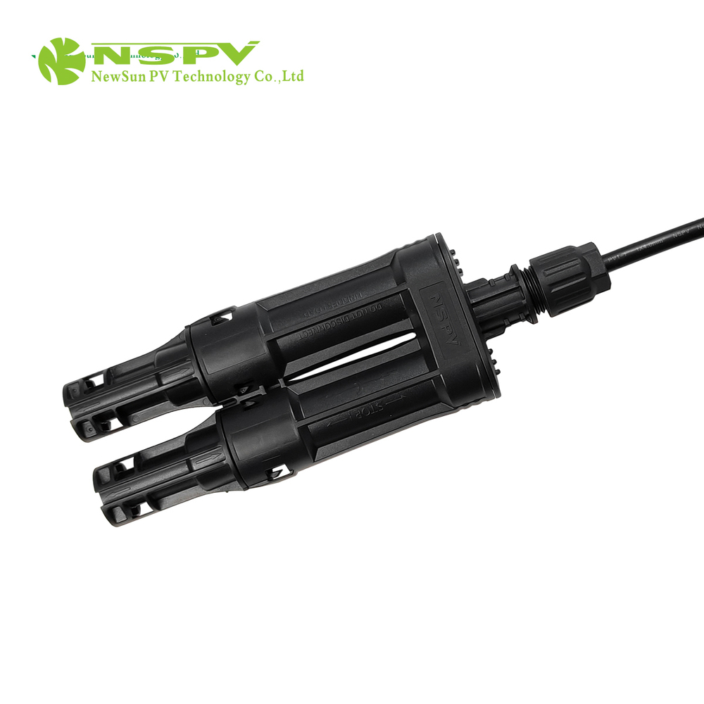 Ip68 Pv Solar Branch Fuse Connector Inline Fuse 2 Male To 1 Cable Type
