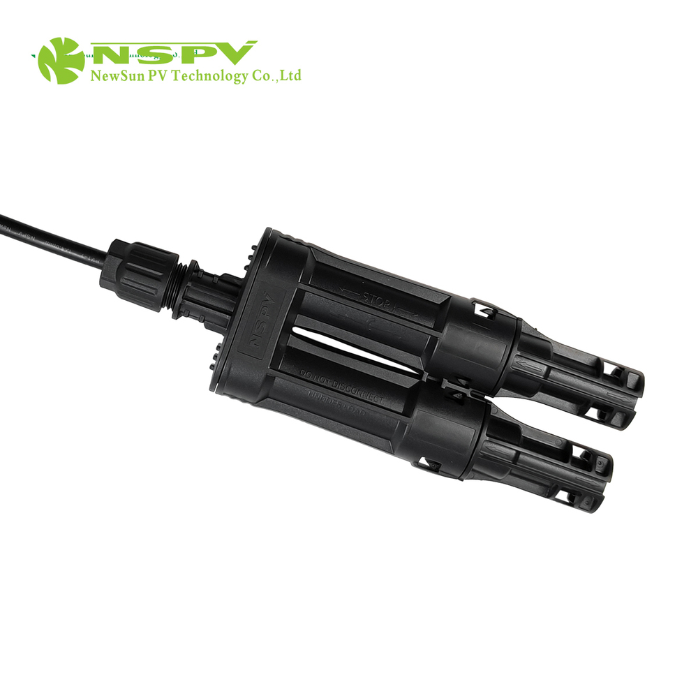 Ip68 Pv Solar Branch Fuse Connector Inline Fuse 2 Male To 1 Cable Type