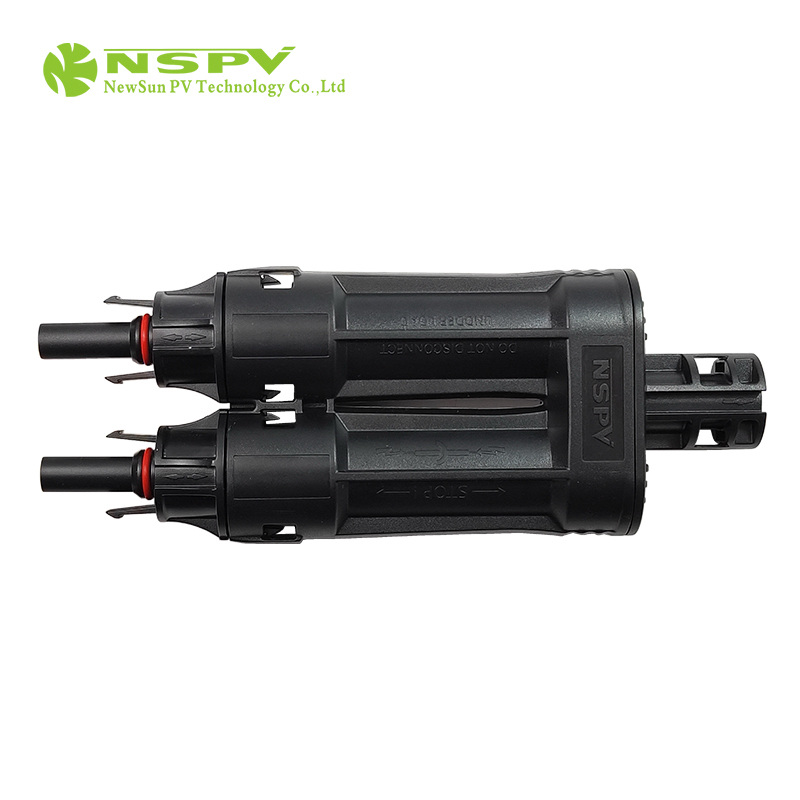 IP68 PV Solar Branch Fuse Connector Inline Fuse 2 Female To 1 Male Type