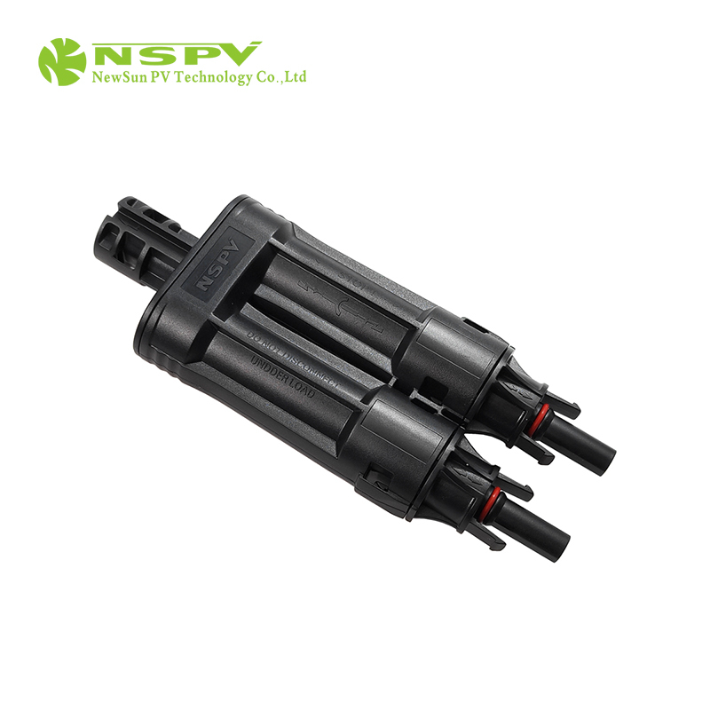 Ip68 Pv Solar Branch Fuse Connector Inline Fuse 2 Female To 1 Male Type