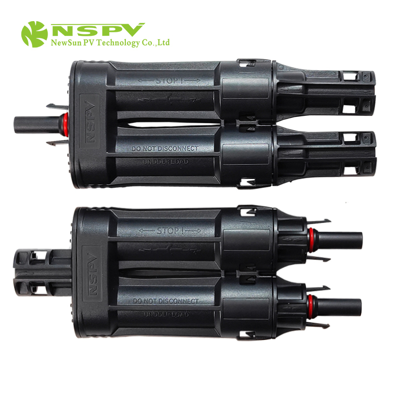 Ip68 Pv Solar Branch Fuse Connector Inline Fuse 2 Female To 1 Male Type