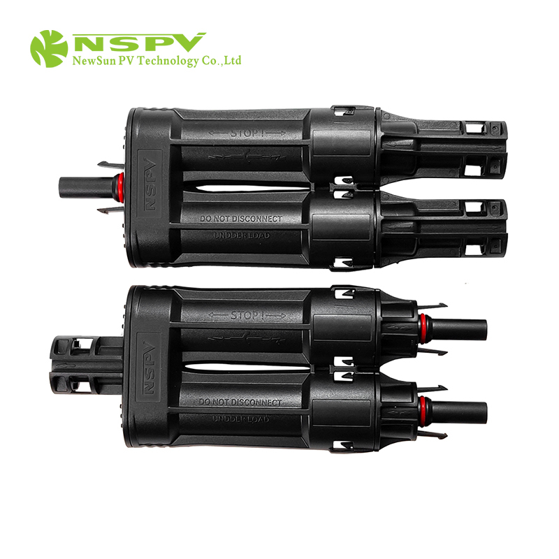 Ip68 Pv Solar Branch Fuse Connector Inline Fuse 2 Female To 1 Male Type