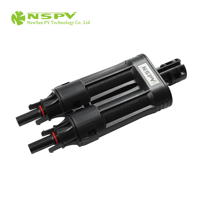 Ip68 Pv Solar Branch Fuse Connector Inline Fuse 2 Female To 1 Male Type
