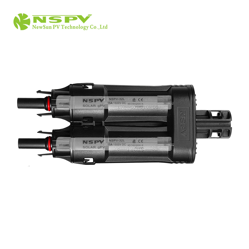 Ip68 Pv Solar Branch Fuse Connector Inline Fuse 2 Female To 1 Male Type