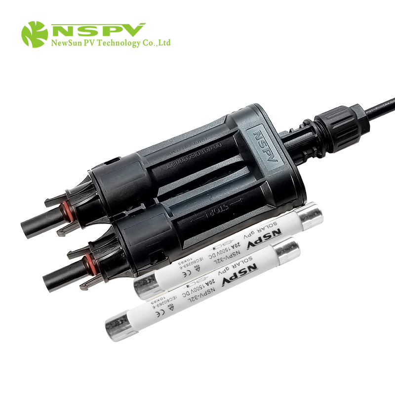 IP68 TUV PV Solar Branch Fuse Connector Inline Fuse Female Cable Type