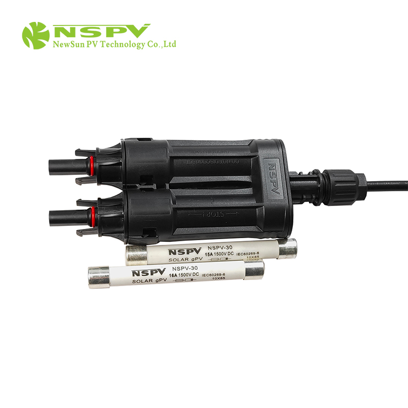 IP68 TUV PV Solar Branch Fuse Connector Inline Fuse Female Cable Type