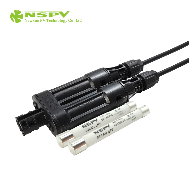 Tuv Certified Pv Solar Branch Fuse Connector Inline Fuse 2 Cable To 1 Male Type