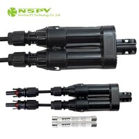 TUV Certified PV Solar Branch Fuse Connector Inline Fuse 2 Cable To 1 Male Type