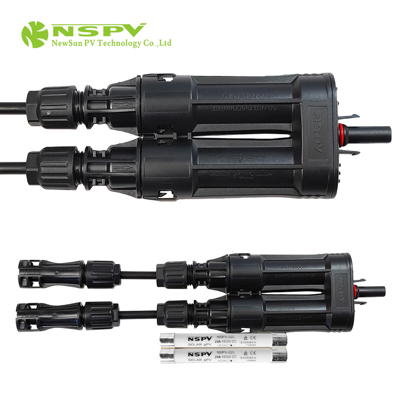 Tuv Certified Pv Solar Branch Fuse Connector Inline Fuse 2 Cable To Female Type